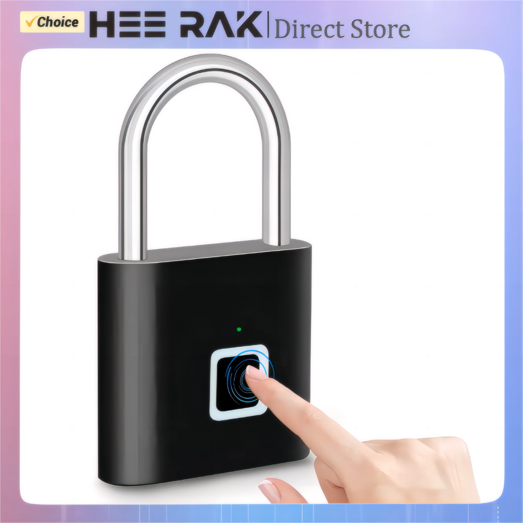 HEE RAK Keyless USB Charging Fingerprint Lock Smart Padlock Waterproof - PulsePlay Tech