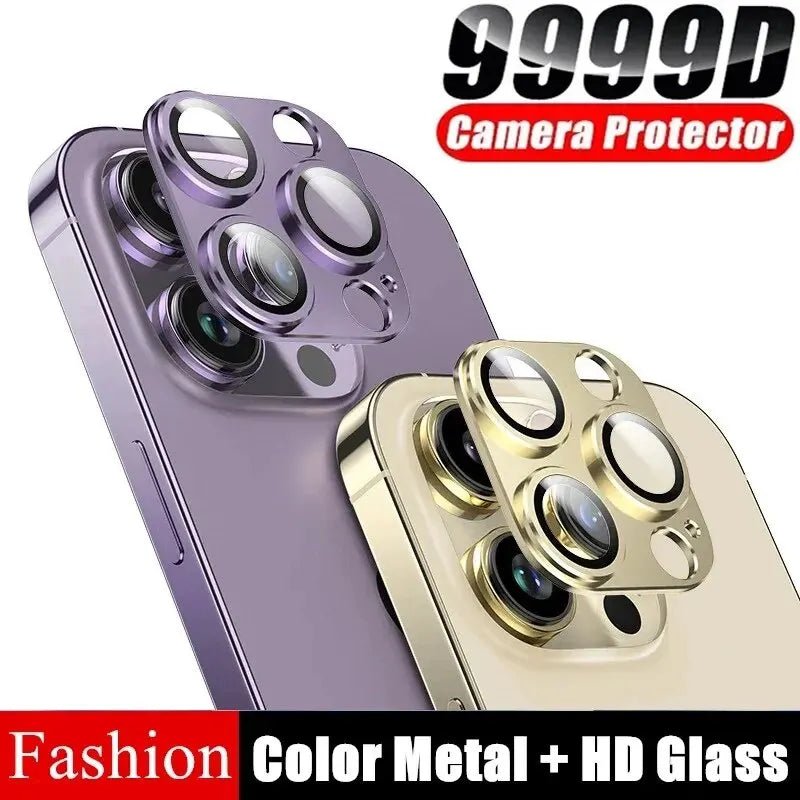 Metal Camera Lens Protector Glass For iPhone 13 12 11 14 15 Pro Max HD - PulsePlay Tech