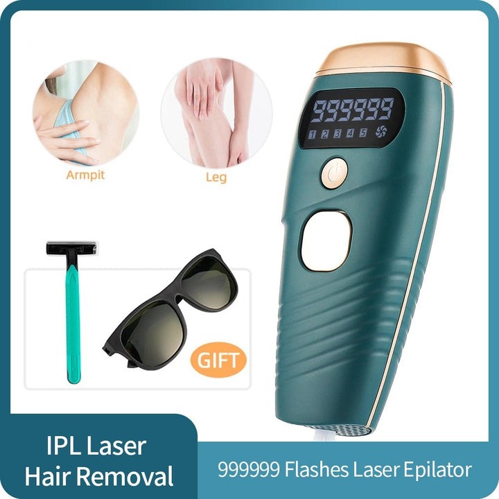 Painless IPL Laser Hair Removal with 999,999 Flashes - PulsePlay Tech