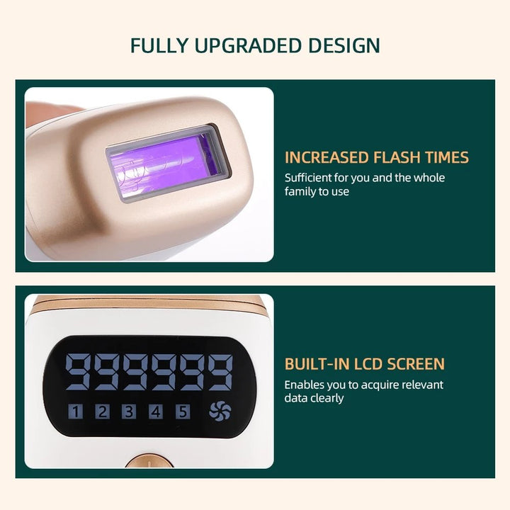 Painless IPL Laser Hair Removal with 999,999 Flashes - PulsePlay Tech