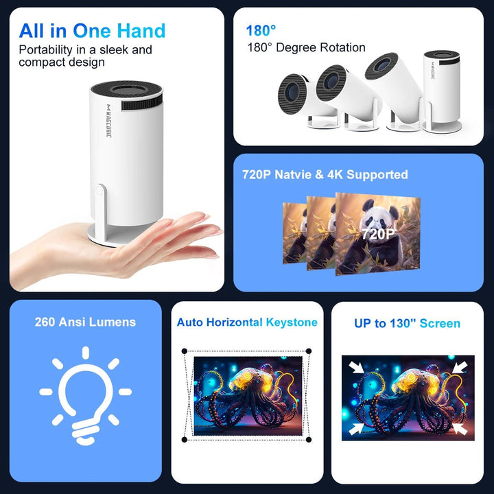 PulseBeam HY300 Pro: 4K Android Projector with Wi - Fi 6 - PulsePlay Tech