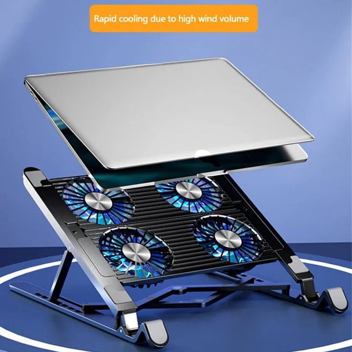 PulseCool Fold: Portable Foldable Laptop Cooler Base Stand - PulsePlay Tech