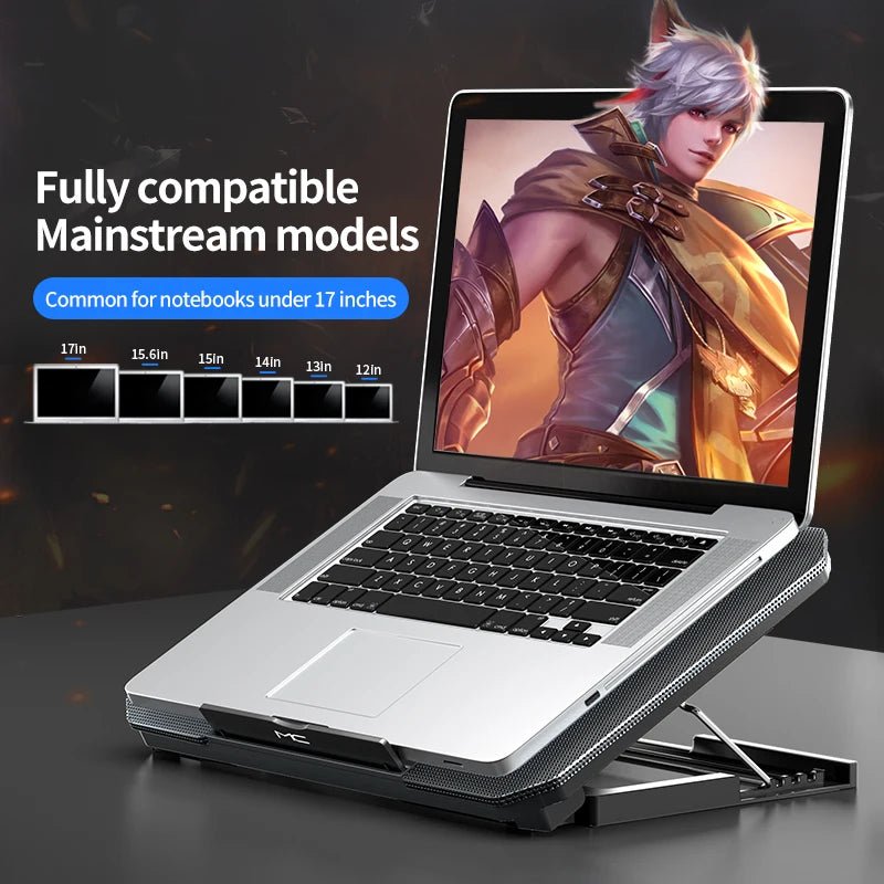 PulseCool Q100: 17 - Inch Gaming Laptop Cooler with LED Screen - PulsePlay Tech