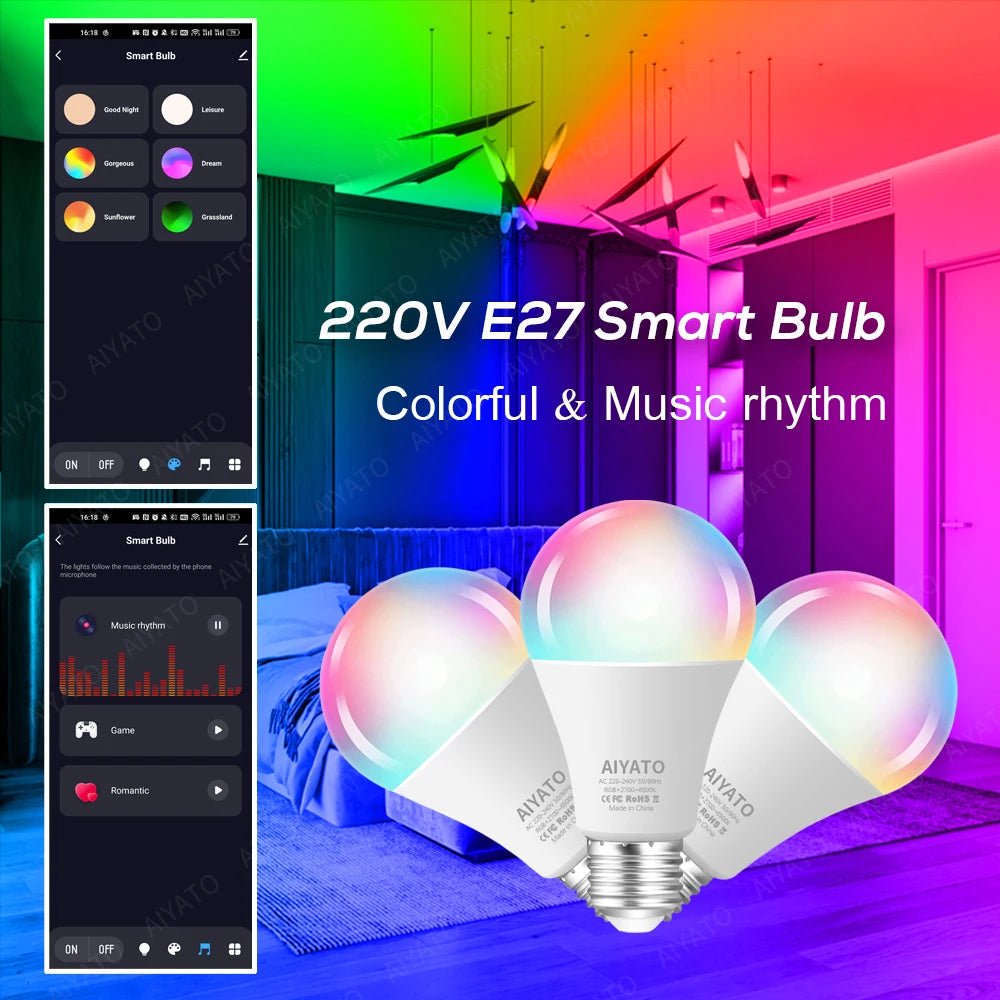 PulseGlow Smart LED Bulbs: RGB & White Spotlight with Remote Control - PulsePlay Tech