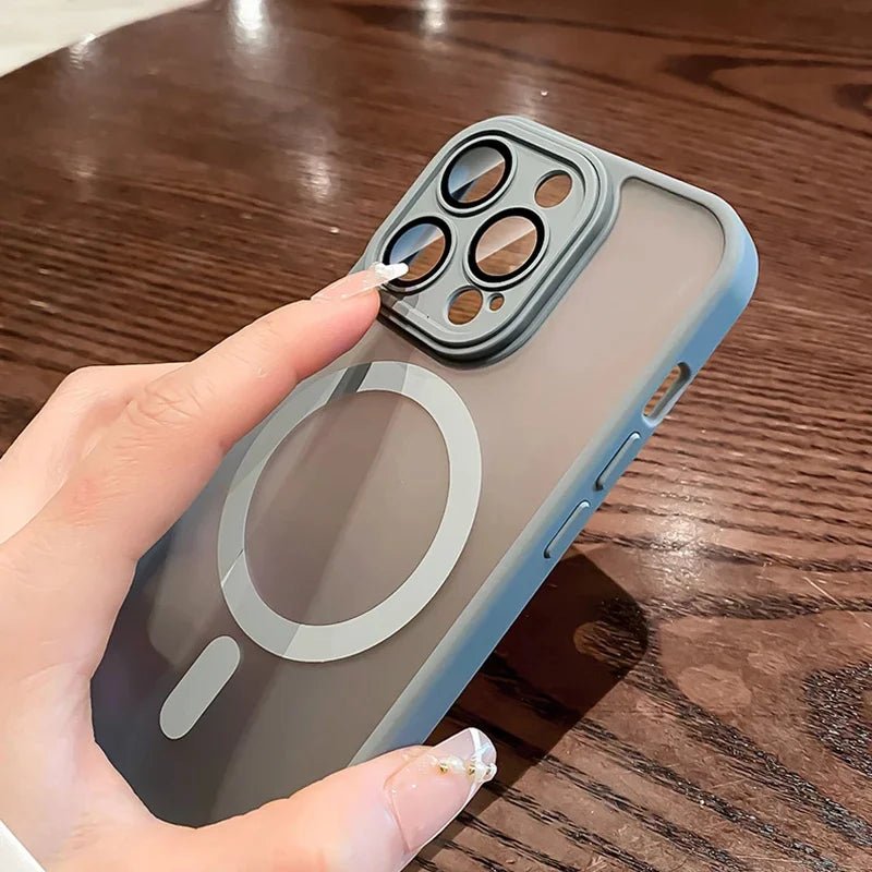 PulseGuard: Magnetic Luxury Matte Shockproof Case for iPhone - PulsePlay Tech