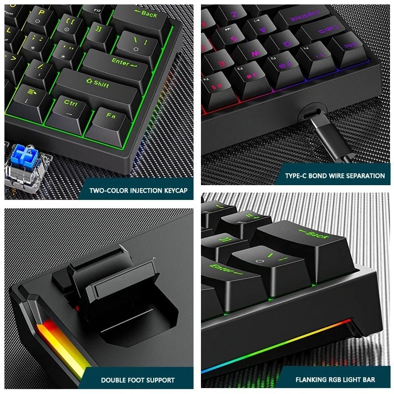 PulseKey K620: Mini RGB Backlit Mechanical Gaming Keyboard - PulsePlay Tech