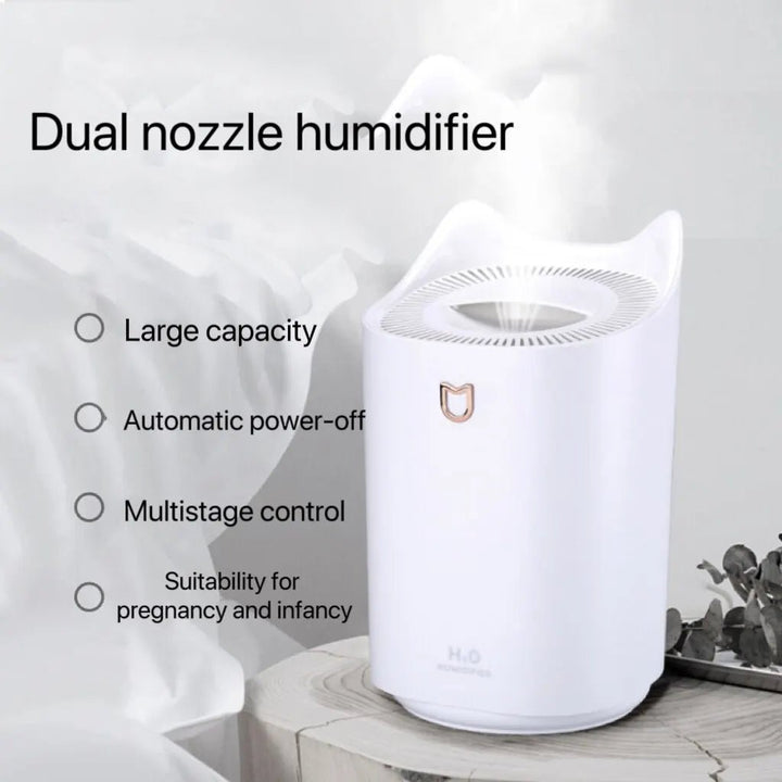 PulseMist Max: 3000ml Dual Jet Ultrasonic Air Humidifier - PulsePlay Tech