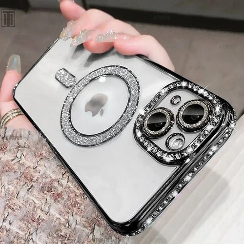 PulseShine Luxury Bling Crystal Lens Case for iPhone - PulsePlay Tech