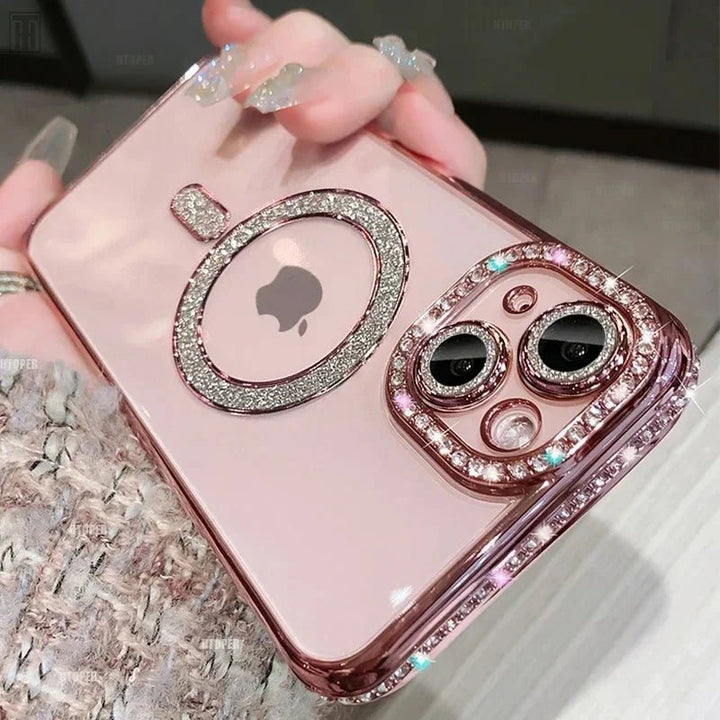 PulseShine Luxury Bling Crystal Lens Case for iPhone - PulsePlay Tech