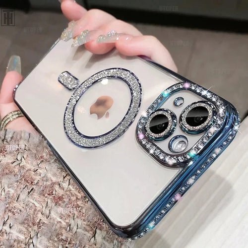 PulseShine Luxury Bling Crystal Lens Case for iPhone - PulsePlay Tech