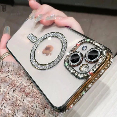 PulseShine Luxury Bling Crystal Lens Case for iPhone - PulsePlay Tech