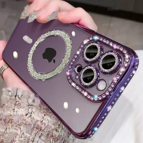 PulseShine Luxury Bling Crystal Lens Case for iPhone - PulsePlay Tech