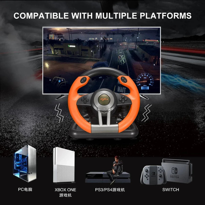 Smart Universal Gaming Steering Wheel - PulsePlay Tech